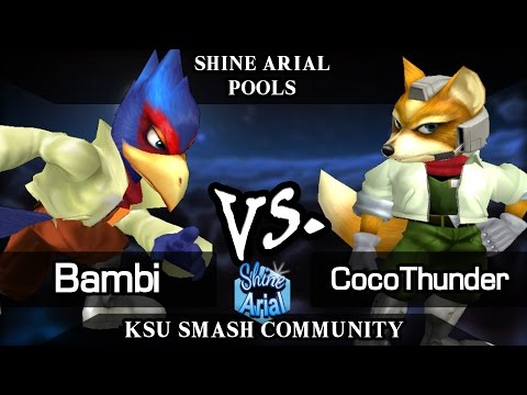 Shine Arial - Bambi (Falco) vs CocoThunder (Fox) - Melee Pools
