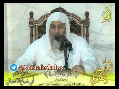  أبو شجاع (12) ” كل مائع خرج من السبيلين نجس إلا المني ” الشيخ مصطفى العدوي 20 4 2016 