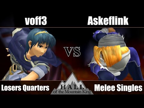 HotMK - voff3 (Marth, Fox) Vs. Askeflink (Sheik, Falco) - Losers Quarters - Melee Singles