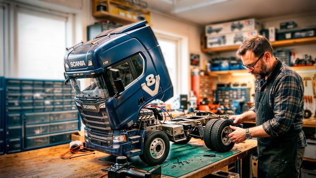 MAN BUILDS an Insane $2,000 SCANIA RC TRUCK With Real Working Mechanics by @RCPlayGround