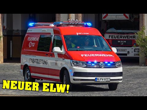 [NEUER ELW!] - Einsatzfahrten Feuerwehr Nürnberg Wache 1 (mit SLF!) + Rettungsdienst