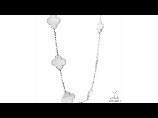 قلادة بتصميم زهرة فاخر ذهب عيار 18 (NC.5434)