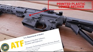 ATF Approved Serialized Plastic 3D Printed AR-15 Lower Receiver