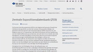 ZED: Eingabehilfe der BG BAU