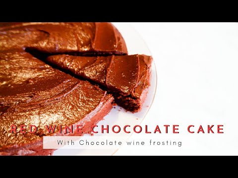 RED WINE CHOCOLATE CAKE with Chocolate wine frosting | Wine Cake Recipe (Valentines day Special )