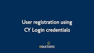 ENGLISH Tutorial User registration using CY Login credentials