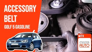 Youtube thumbnail of video "How to replace the accessory belt Golf 5 1.6 🚗"