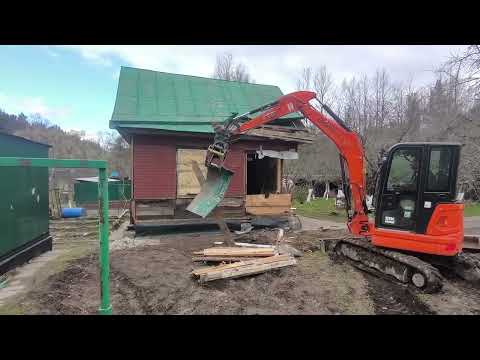 Видео по объекту: Снос загородного дома с вывозом мусора