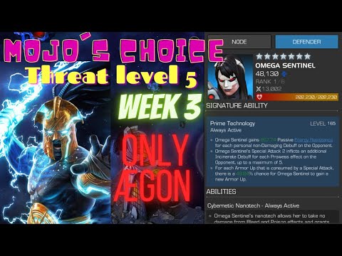 Mojo's Choice SQ | Threat Level 5 | Week 3 | Omega Sentinel Boss | Marvel Contest Of Champions