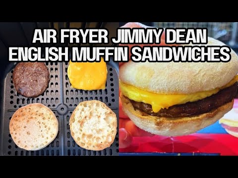 Air Fryer Jimmy Dean English Muffin Sandwiches: Crispy, Delicious Breakfast in Just 6 Minutes! 🥪