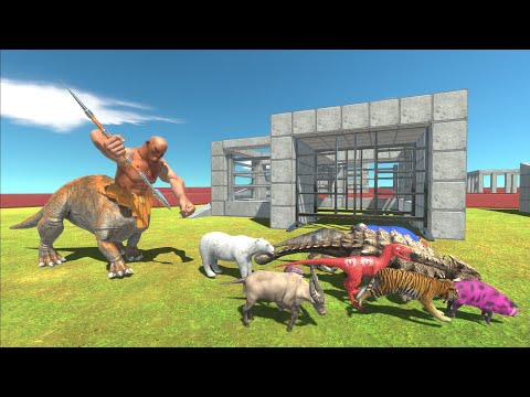 Escape from TRICERATOPS CENTAUR - Animal Revolt Battle Simulator