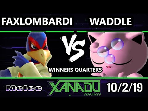 S@X 322 SSBM - Faxlombardi (Falco, Fox) Vs. waddle (Jigglypuff) Smash Melee Winners Quarters