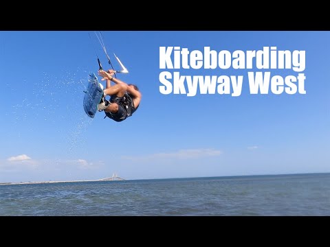 Kiteboarding Skyway West on a NW