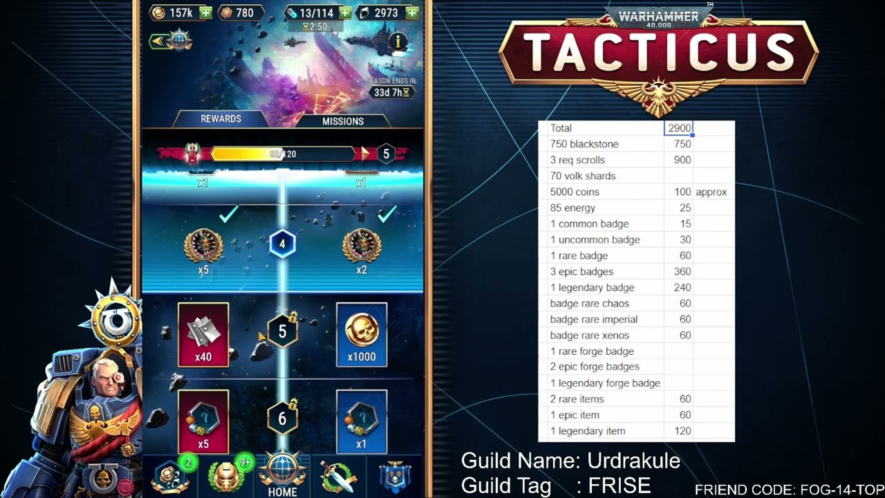 Warhammer tacticus battlepass overview