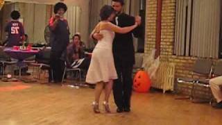 Gustavo Benzecry & Maria Olivera dance a Milonga at the Halloween Milonga in Chicago