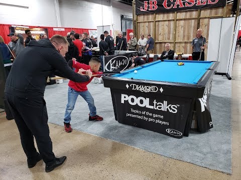 2019 Super Billiards Expo Jin exhibition vs: Ralf Souquet, Thorsten Hohmann, and Emily Duddy