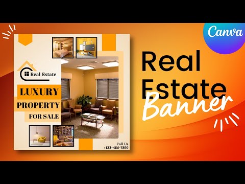 Real Estate Post Design using Canva Real Estate Banner