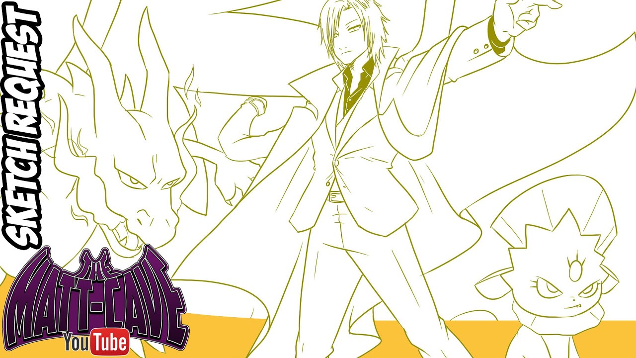Sketch Request - Pokemon Trainer Ignitus Alexander Olaf Pendrake - No time for you