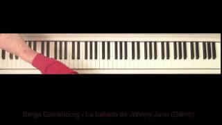 Serge Gainsbourg - La ballade de johnny jane (tutoriel piano)