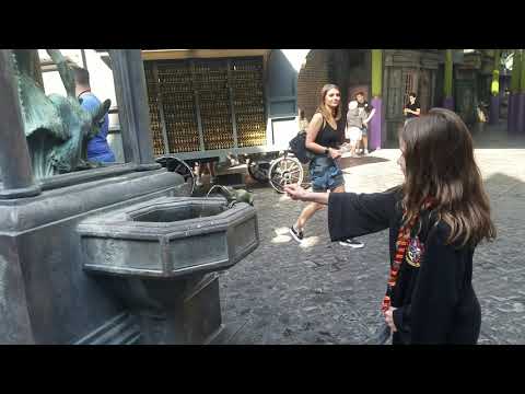 Universal 2018_Diagon Alley_Leighton_Wand_Frog Water Fountain