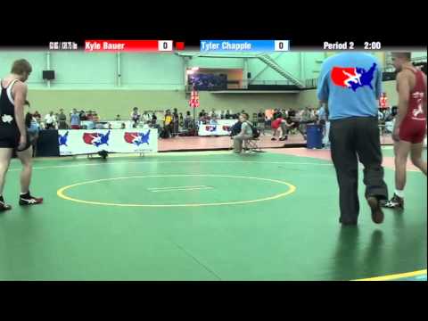 University Nat`ls FS  63 KG / 138.75 lbs: Kyle Bauer vs. Tyler Chapple