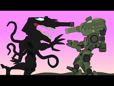 Der Kampf von Robo-Tank KV-44 gegen Robo-Tank Venom | Cartoons über Panzer