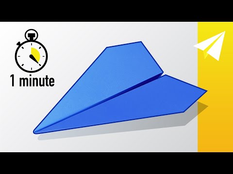 FLIES OVER 100 FEET! How to Make the BEST Easy Paper Airplane in 1 Minute (60 seconds)
