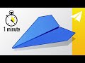 FLIES OVER 100 FEET How To Make The BEST Easy Paper Airplane In 1 Minute 60 Seconds