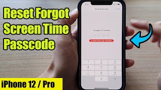 iPhone 12 / Pro: How to Reset Forgot Screen Time Passcode