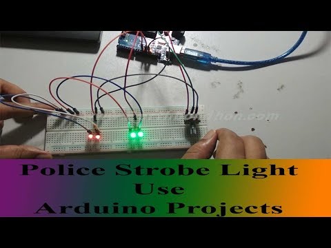 #EB- 18 Police Strobe Light Use Arduino Projects | Arduino | Earthbondhon
