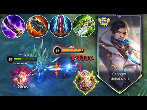 1 HIT!!! GLOBAL GRANGER 1 HIT BUILD & FULL MYTHIC RANK GAMEPLAY 🔥
