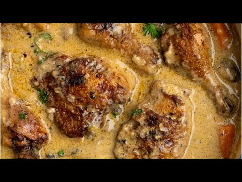Rich and Savory French Chicken Stew - The Best Chicken Fricassee Recipe