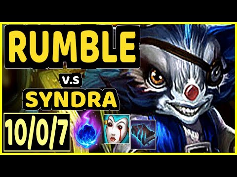 KURO (RUMBLE) vs SYNDRA - 10/0/7 KDA MID CHALLENGER GAMEPLAY - KR