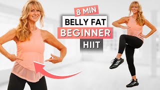 8-Minute Standing Abs Lower Belly Fat Workout | BEGINNER ABS!