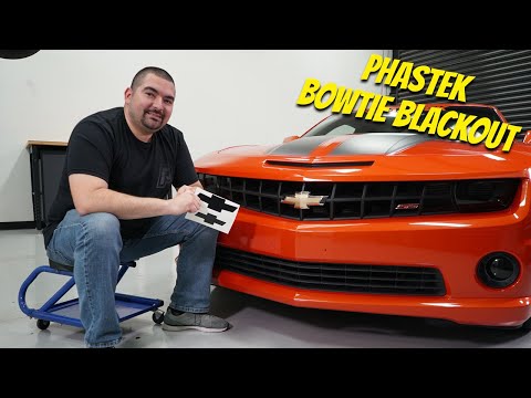 2010-2013 Camaro Vinyl Bowtie Blackout Kit - Phastek Installation