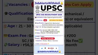 Download lagu 🔥UPSC ESE 2026 Notification Out | 474 Engineering Services Posts | Apply Online Now #IES #Ep129 mp3