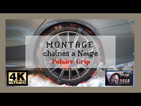 Montage et démontage facile des nouvelles chaines a neige Polaire Grip sur Mercedes C180 en 4K UHD