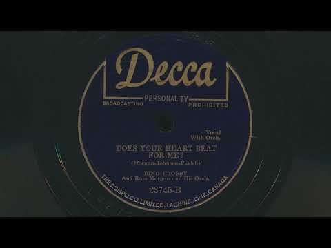 1946 BING CROSBY Does Your Heart Beat For Me? RUSS MORGAN and His Orchestra - 78 RPM Record