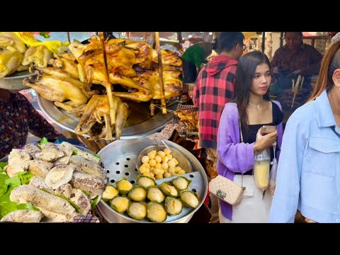 Best Countryside street food, Tour @ Oudong Resort - Chicken, Bee, Frog, Fish, Dessert & More