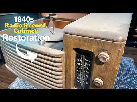Ep. 155 Restoration of Broken ANTIQUE Radio Record Player