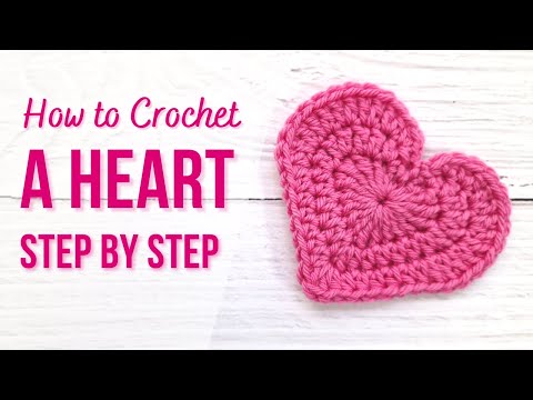 How to Crochet a Heart for Valentines Day | EASY Step by Step Tutorial | US TERMS