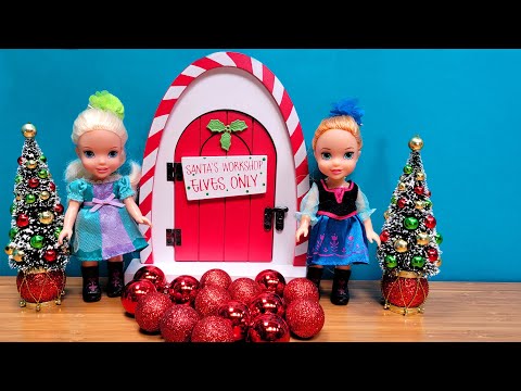 Christmas supplies ! Elsa & Anna toddlers are shopping - Barbie dolls
