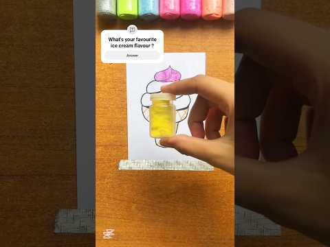 Ice cream | ASMR | Satisfying | Aesthetic Drawing | Color mixing #zarmeenasmeerart #painting #shorts