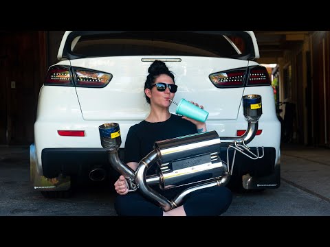 Intoxicated Exhaust Install on EVO X