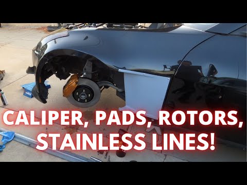 BREMBO BRAKE INSTALL! 350Z (Pt.1 - Front Calipers, Pads, Lines, Rotors)