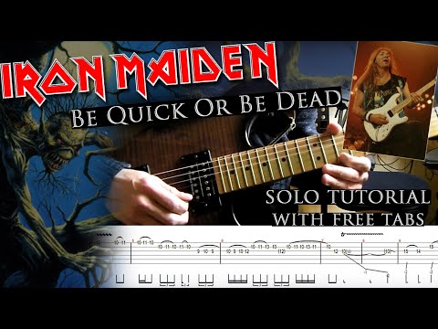 Iron Maiden - Be Quick Or Be Dead Dave Murray's solo lesson (with tablatures and backing tracks)