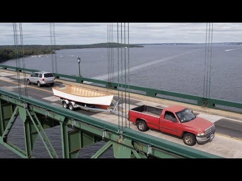 Building the V-Bottom Skiff - Episode 40:  Painting up the topside, bottom and out the open door!