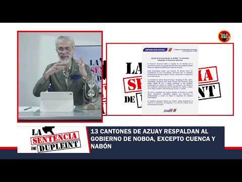 13 CANTONES DE AZUAY RESPALDAN AL GOBIERNO DE NOBOA, EXCEPTO CUENCA Y NABÓN