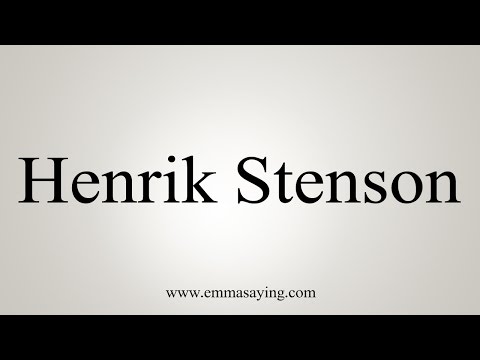 How to Pronounce Henrik Stenson