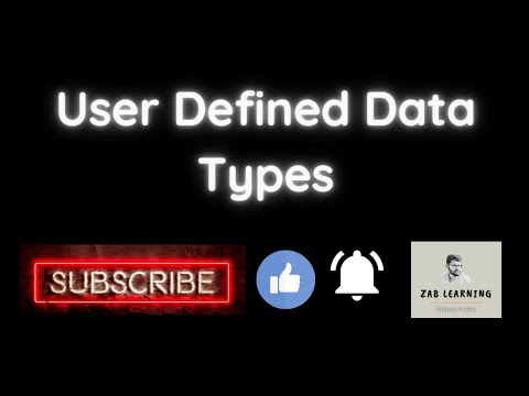 User defined data types | what is user defined | #zablearning